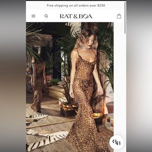 Rat and Boa leopard maxi dress size M - never worn no tags